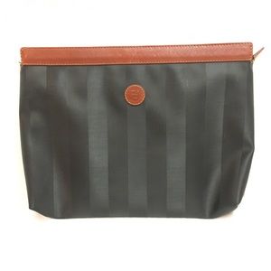 Fendi Roma Pequin Striped Laptop Folio Case